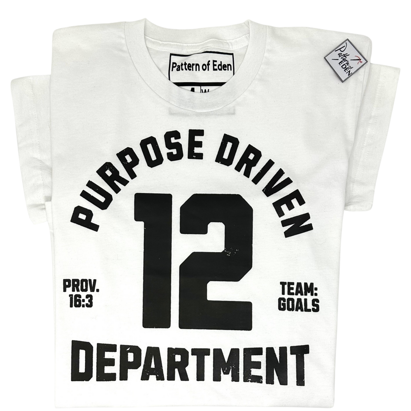 Purpose Driven Department Goals Distress Lettering Screen Print T-Shirt