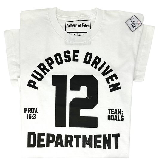 Purpose Driven Department Goals Distress Lettering Screen Print T-Shirt