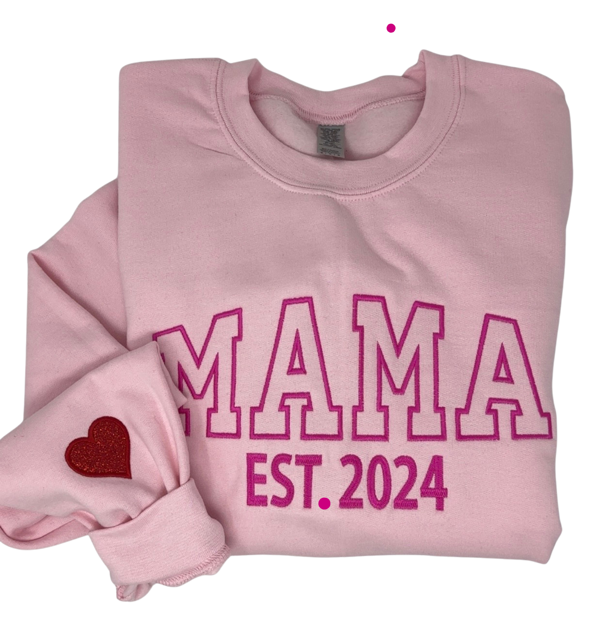 Mama Embroidered Sweatshirt: Personalize Kids Names and Date